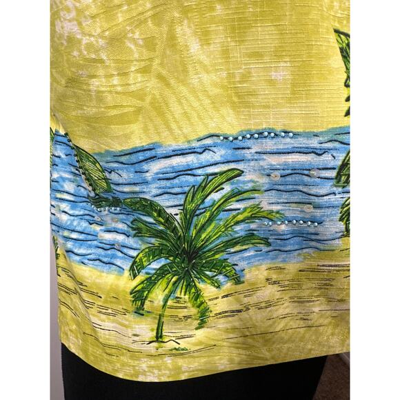 Nancy Bolen City Girl 100% Silk Vintage Embellished Sleeveless Tank Top Beach M - Picture 11 of 14